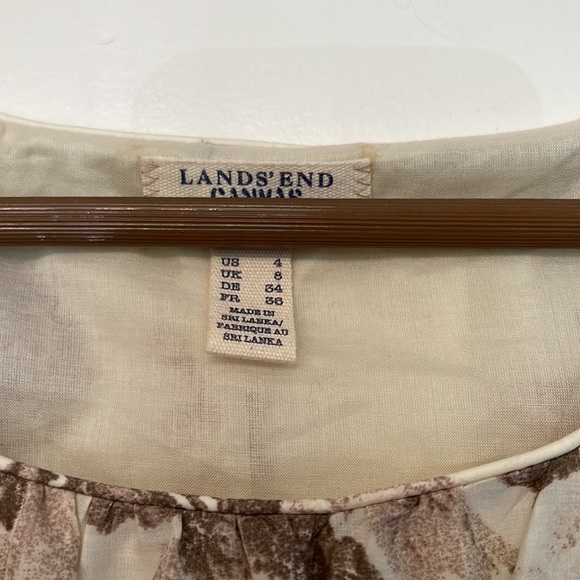 NWOT Sleeveless Floral Cotton Dress by Lands End Canvas - Picture 4 of 6